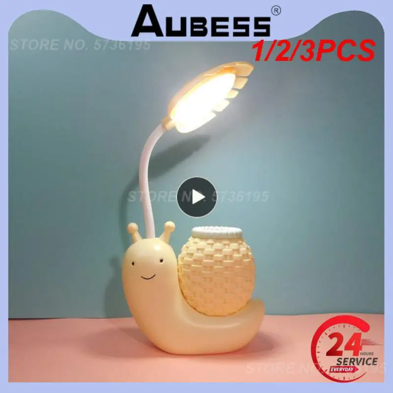 

1/2/3PCS Cartoon LED Snail Desk Lamp Children Bedroom Night Light Reading Study Birthday Christmas Gift Home Decorations Eye