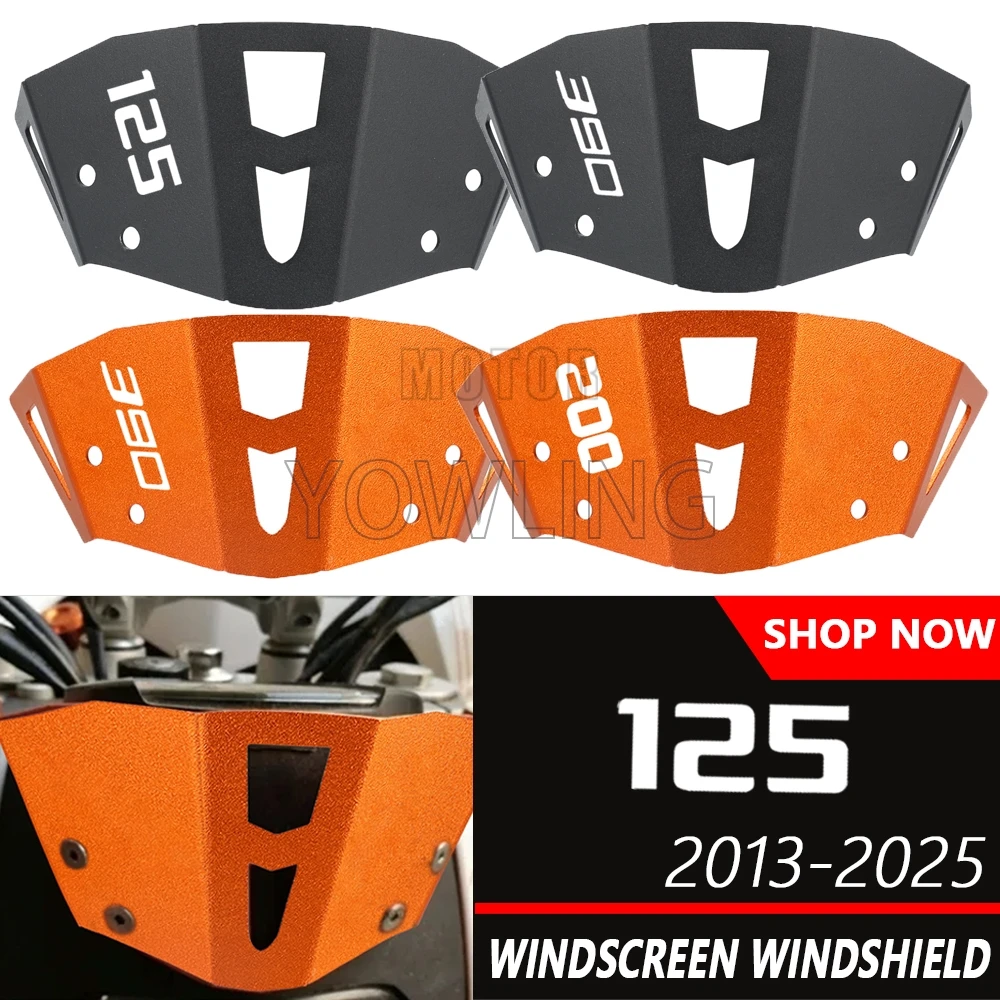 

Motorcycle Windshield Deflector Windscreen Accessories Fit For DUKE 125 200 390 2013 2014 2015 2016 2017 DUKE125 2023 2024 2025