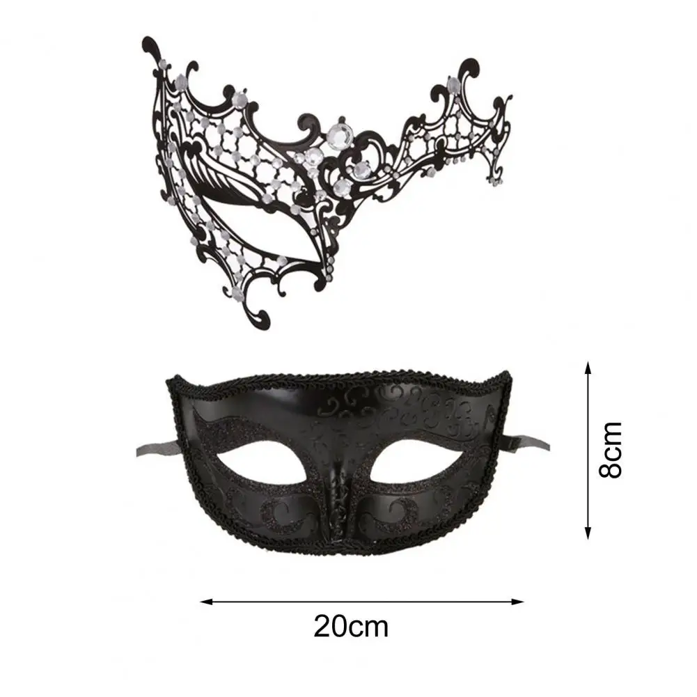 Attractive Half Face Cover Retro Cosplay Props Polished Nightclub Party Masquerade Face Cover