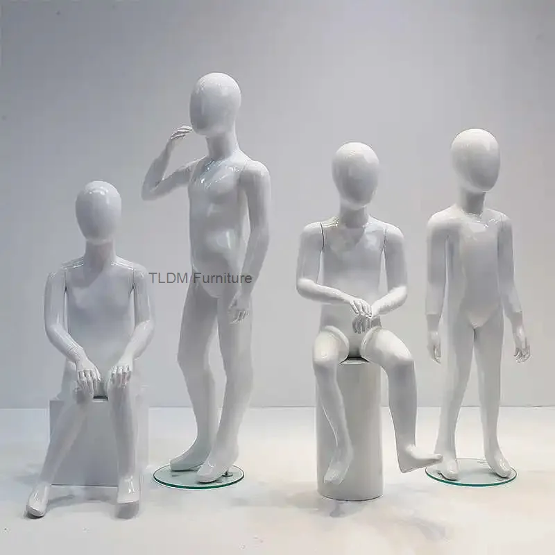 

Kids Mannequin Set Window Children's Clothing Store Display Stand Dummy Pho Tography Garment Prop Mannequin Sewing Supplies FYMQ