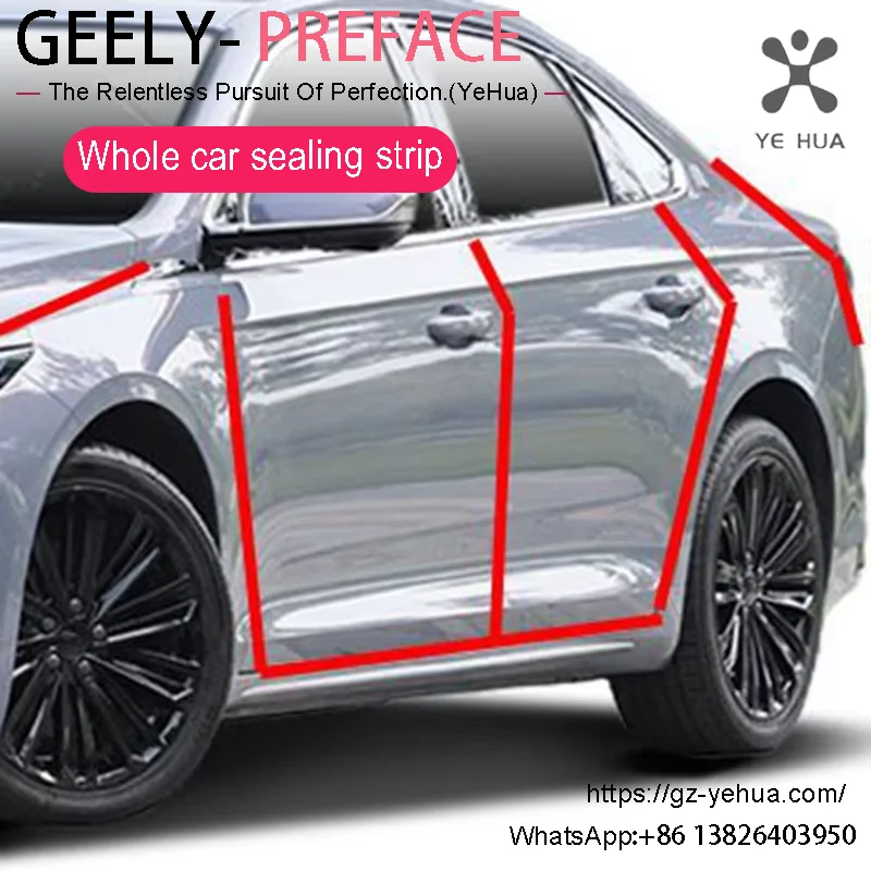 

For Geely PREFACE XingRui L 2024 Soundproof Sealing Strip Door Automobiles Parts Accesorios Para Auto Tools