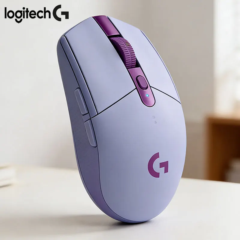 Logitech G305 wireless dual-mode gaming combat mouse, available in black, white, purple, and blue, Logitech Mous