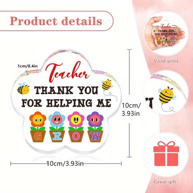 Teacher Paperweight Gift – Appreciation/Graduation Present from Students, Perfect for Women/Daycare Teachers