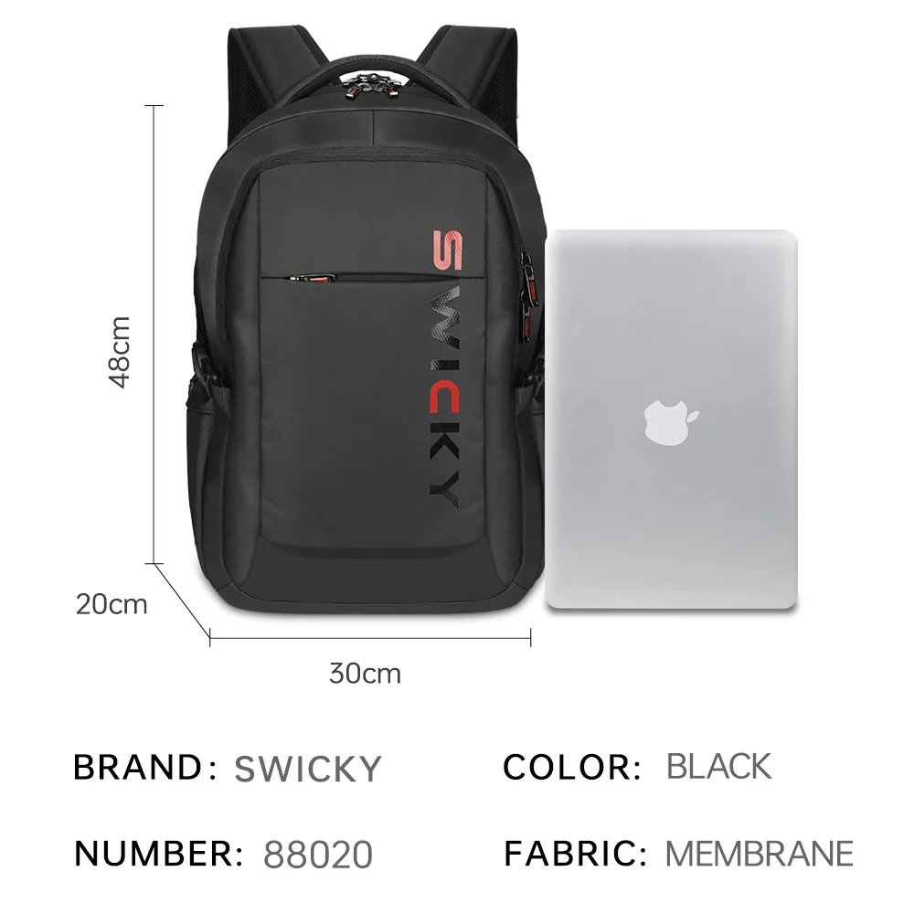 SWICKY Men Fashion Backpack Classic Outdoor Waterproof Backpack Unisex Travel Bag