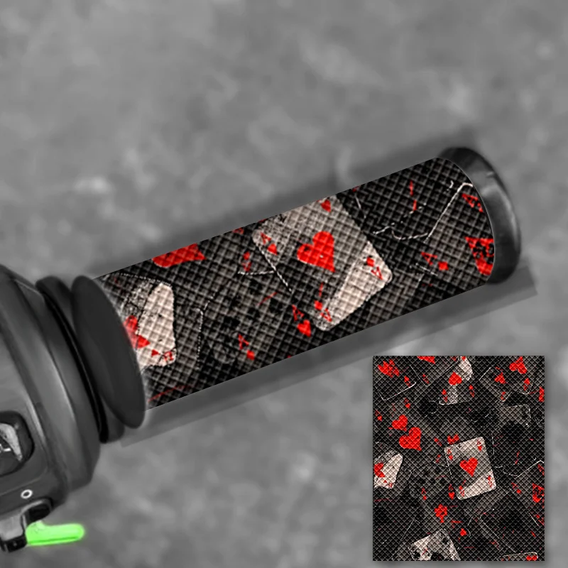 2PCS Poker Motorcycle Sticker Anti-slip Design for Motorbikes Electric scooter Self-adhesive Waterproof Vinyl Decal view 3