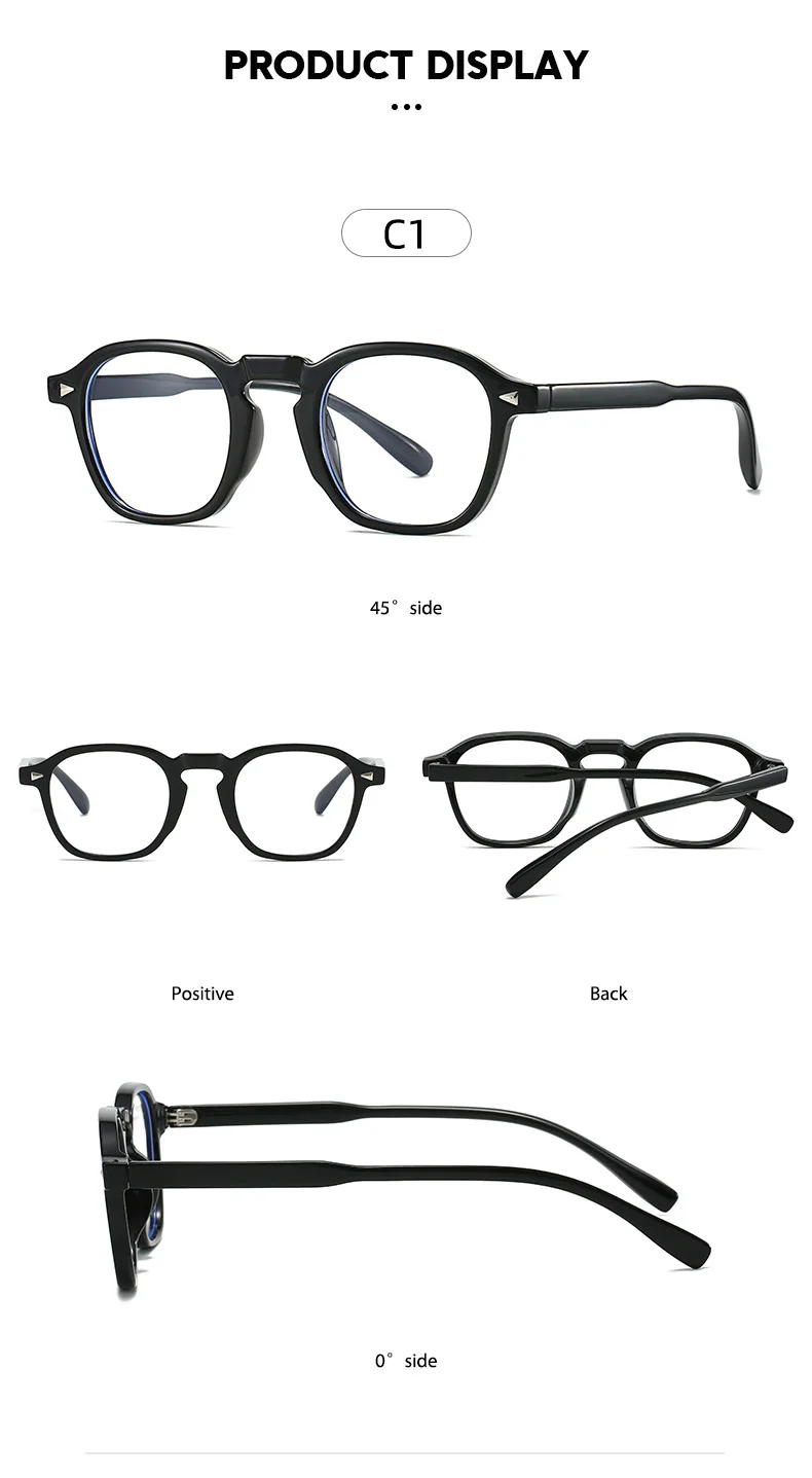 KOCOLIOR Neue TR90 Anti-Blaulicht-Brille für Männer und Frauen, Ovaler TR90-Plug-in-Design, Vielseitiger Rahmen, Lesebrille – Detail 12