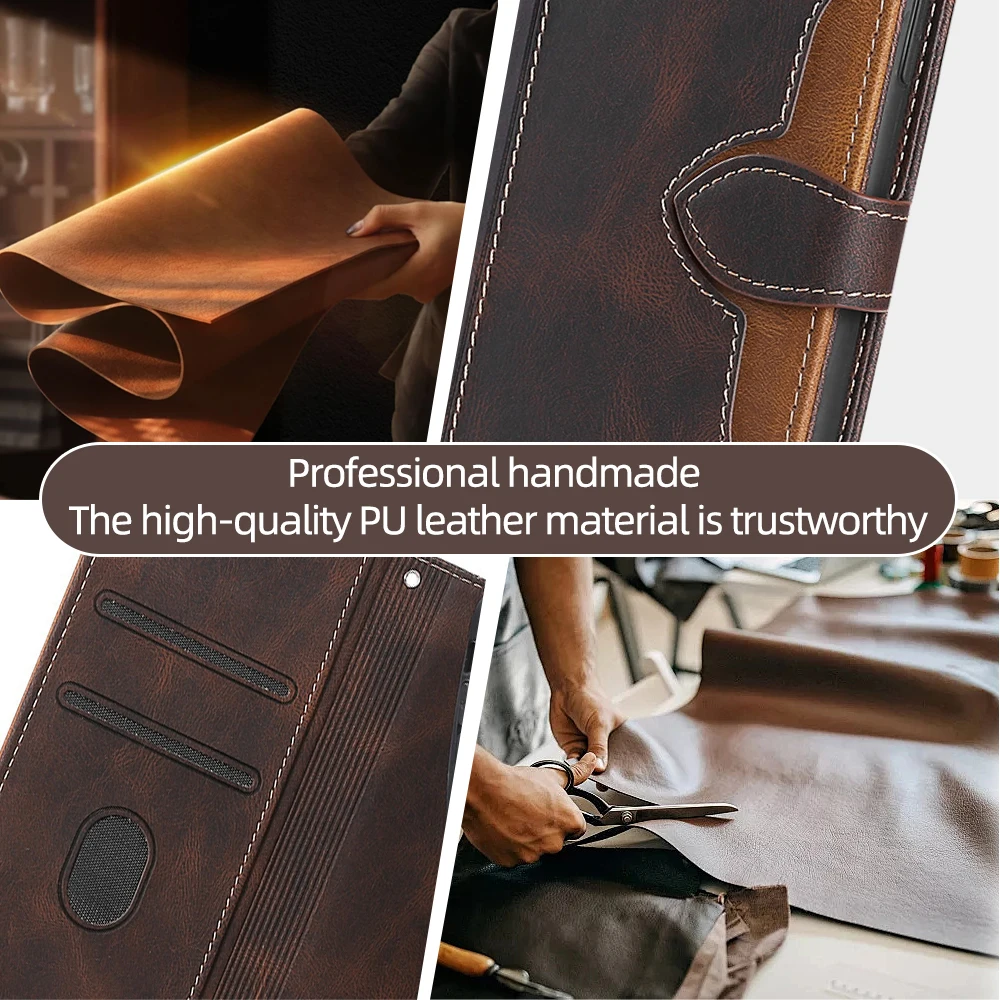 GEFENIS Mi 11T Multi Card Cover Contrasting Color Flip Phone Case For Xiaomi 11T 11X 11 Pro Ultra 11 Lite NE Leather Wallet Case