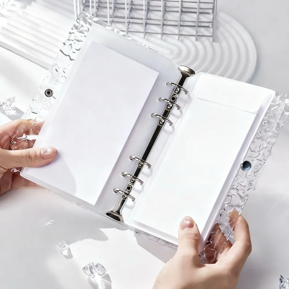 Korean Style Acrylic Water Ripples Money Saving Book Large Capacity Transparent Money Saving Challenge Waterproof Reusable