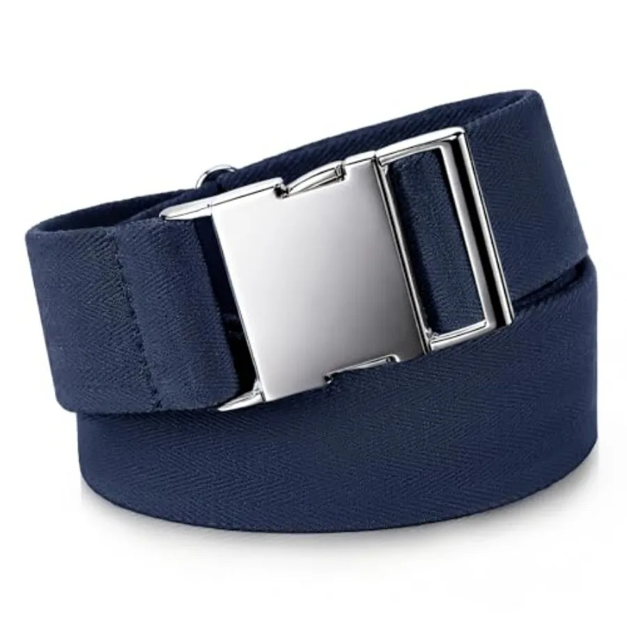 

Mens Elastic Belt, Unisex Adventure Stretch Web Belt with Seat Belt Buckle, Clip Thin Fabric Belt 1.5