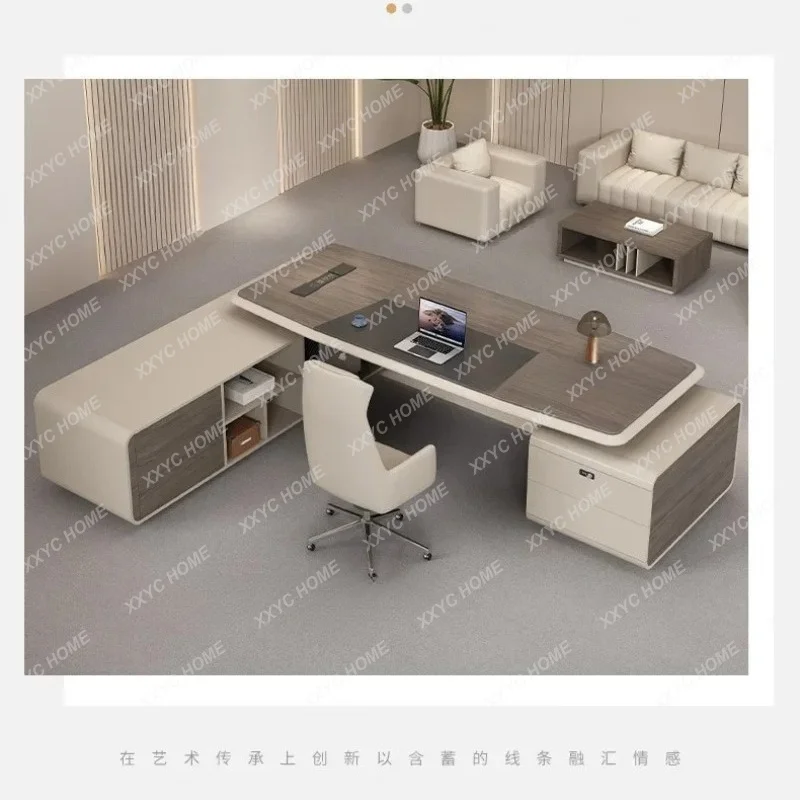 XXComputer Material Office Desk Anytime Reading Working Cabinet Office Desk Modern Foreign Office Furniture