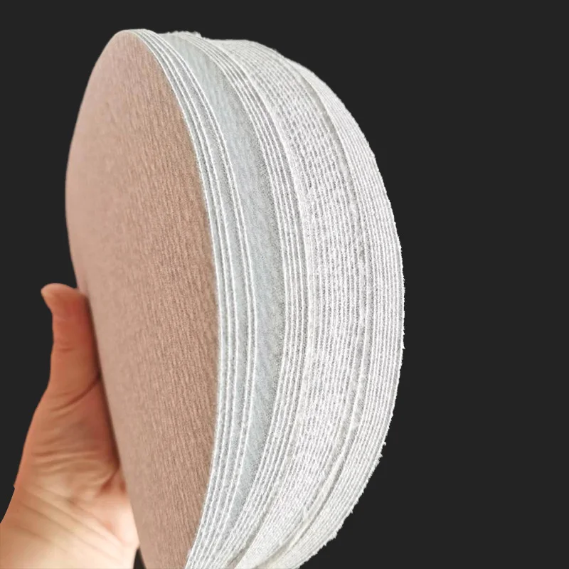 

7 Inch 175mm round Dry Sanding Paper Air Grinder Disc with Flocking Back Self-adhesive Polishing Sandpaper Pad for Car