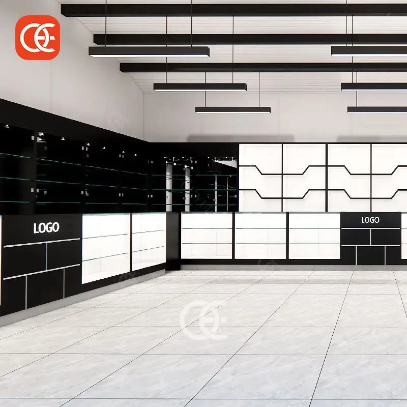 custom.China Supplier Floor Display Stand Smoke Shop Sliding Door Department Metal Smoke Shop
