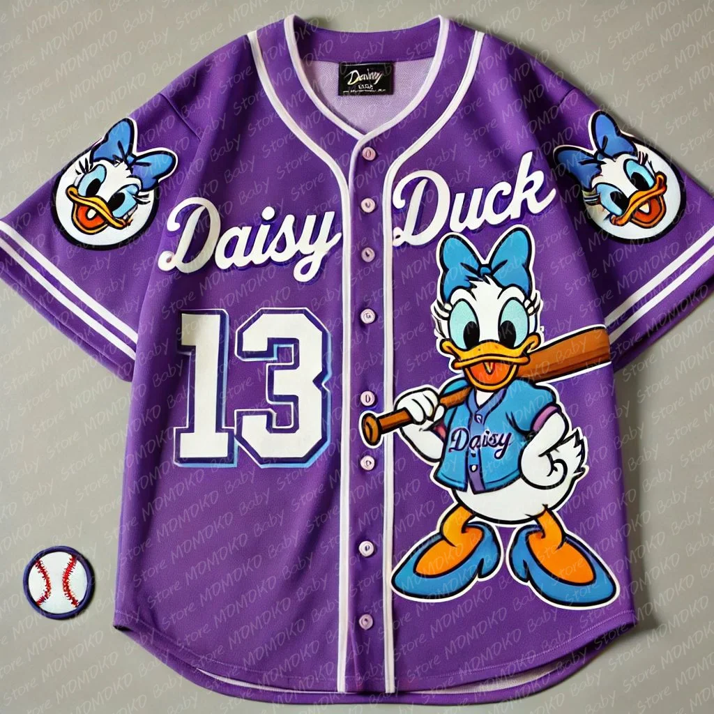 New Disney Days Baseball Lovely Personalized Cartoon Print Baseball Jerseys Outdoor Sports Clothing Casual Men Women Kids Tops