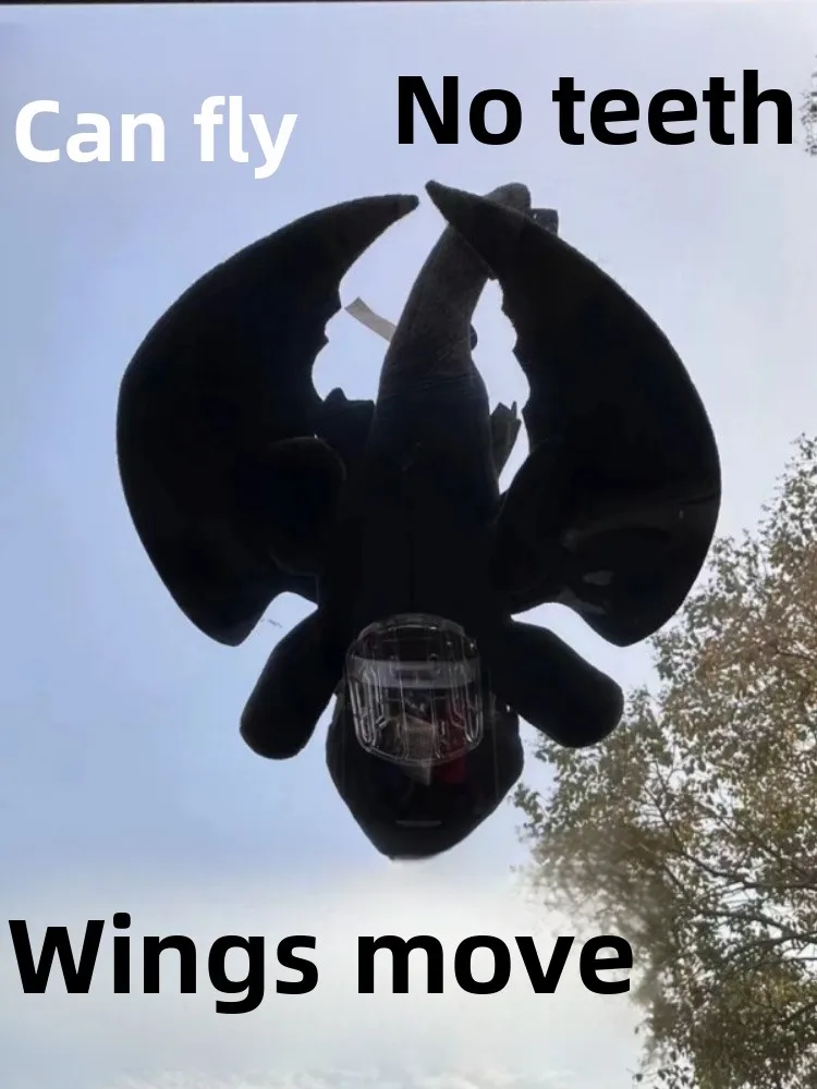 Moving Wings Car Roof Window Decoration Doll Motorcycle Helmet Hanging Ornament Dinosaur Shaped Automobile Interior Accessories