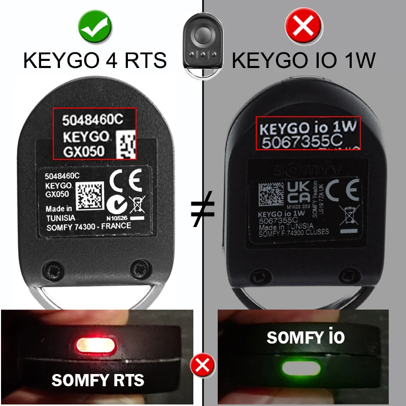 عرض خاص Somfy Keitys NS 2 4 RTS بوابة جراج التحكم عن بعد متوافق مع Somfy Keygo 4 RTS 433.42MHz فتحت باب المرآب