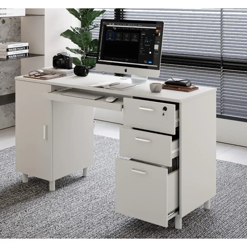 

Modern Design Craftsmanship and Comfort Venice Computer Desk - Desk with Drawers and Storage