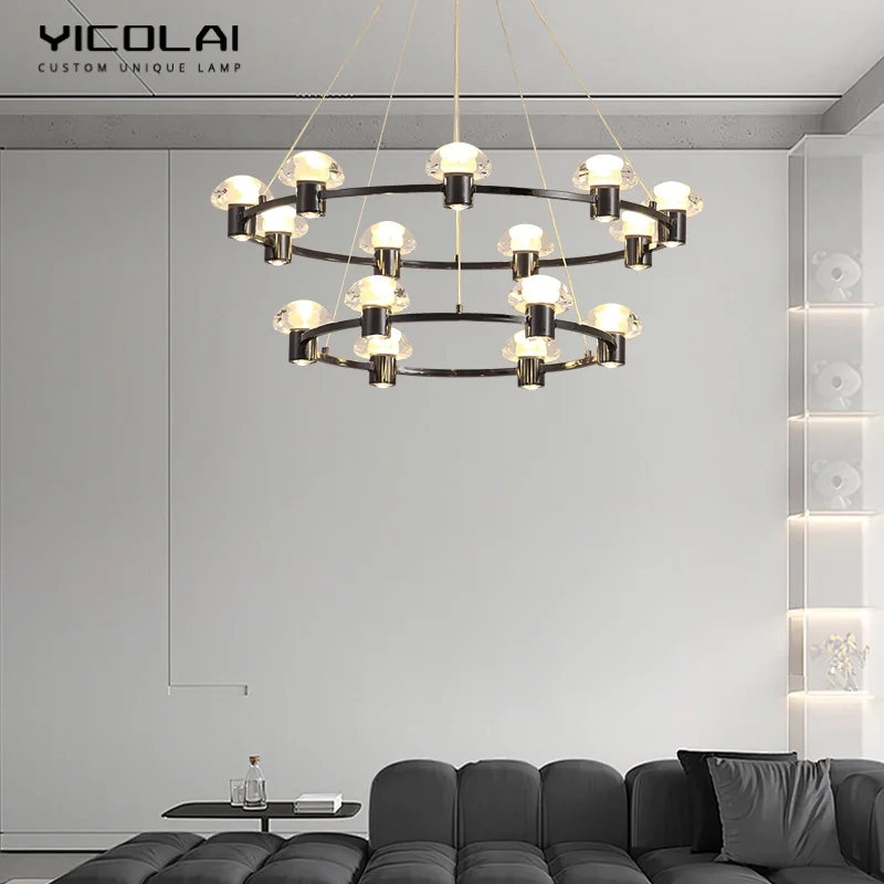 Nordic Restaurant Pendant Light Modern Minimalist Bedroom LED Chandelier Italian Style Dining Room Luxurious Lamp Pendant Light