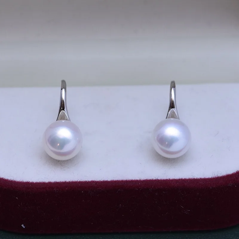 

8-9mm Pearl Earring Hook Simple Fashion Flat Earrings Fashion Accessories Wholesale A-072910