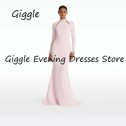 Giggle Crepe Mermaid O-neck Sequins Formal Elegant Prom Gown Floor Length luxury Evening Party Dresses for Women 2023