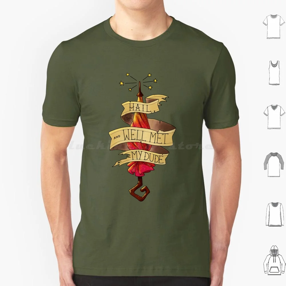 Camiseta Hail And Well Met My Dude para hombres, mujeres y niños, 6xl, Dnd Dnd Art The Adventure Zone Taz Balance Taako Taako Taaco Taz