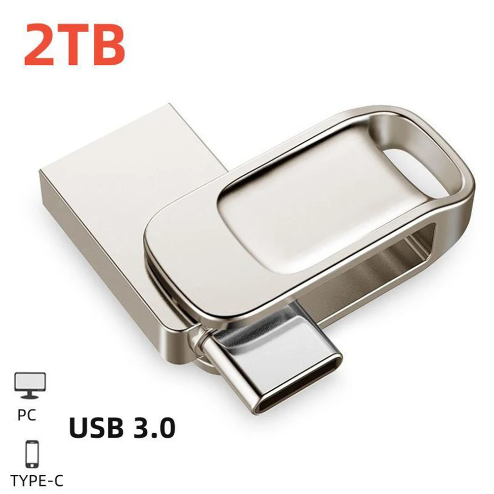 

New U Disk 2TB 1TB 512GB USB 3.0 Type-C Interface Mobile Phone 256GB 128GB For Computer Mutual Transmission Portable USB Memory