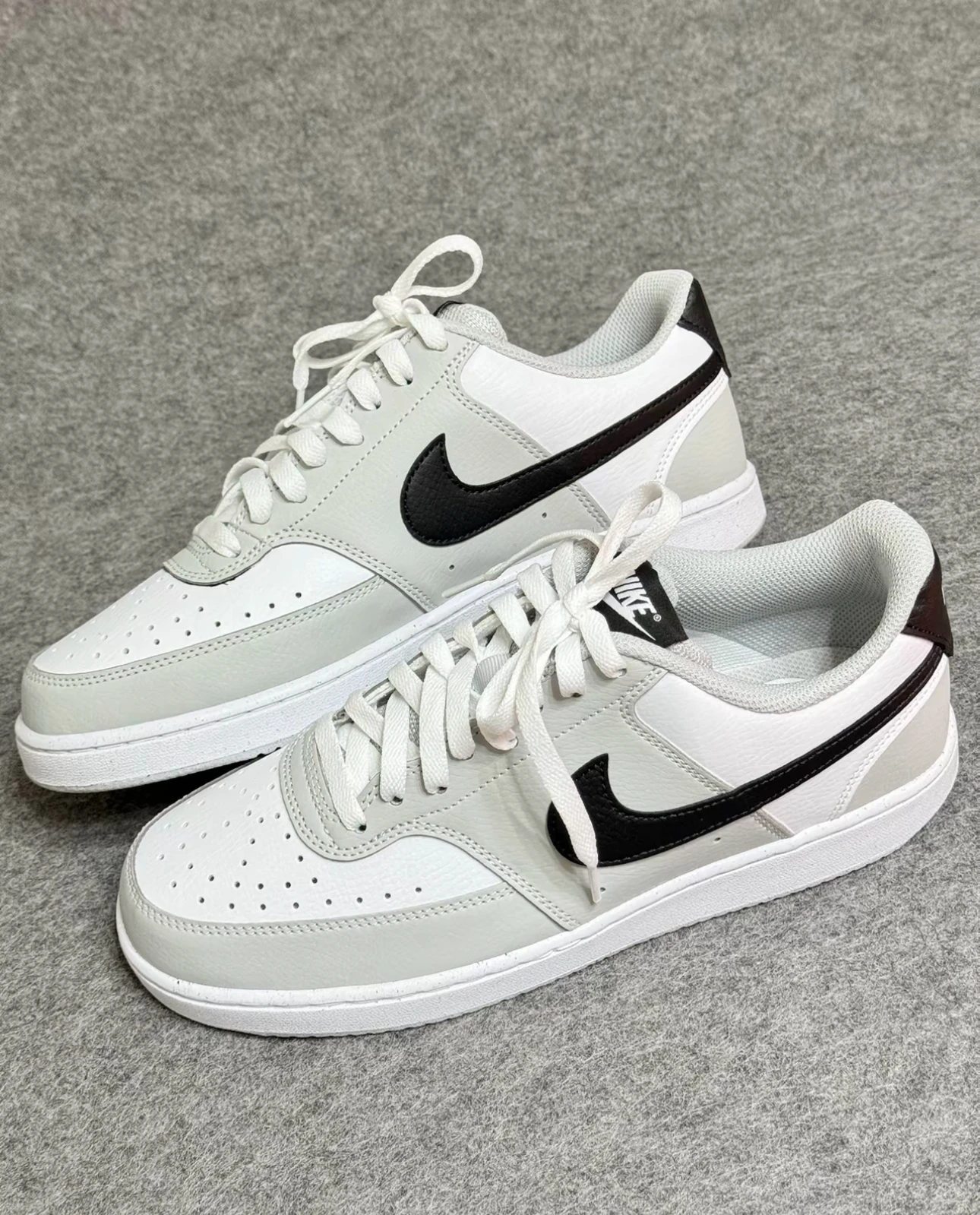 

Nike Court Vision Soft Comfortable Anti Slip Wear-resistant Low Top Board Shoes for Men White Gray HM9862-002