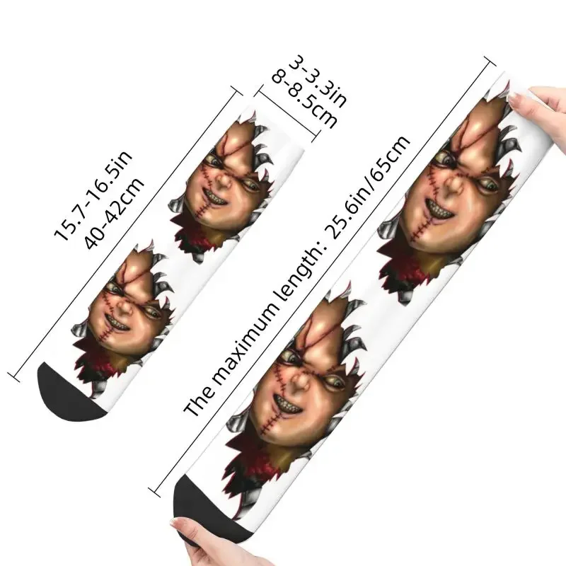 Spiel von Chucky Kleid Socken Männer Frauen warme Mode Neuheit Horrorfilm Kinder spielen Crew Socken