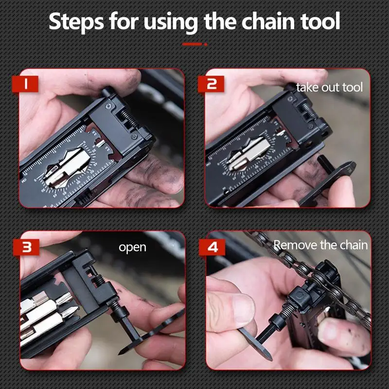 Multi Function Bike Tool 23 In 1 Bike Repair Bike Chain Tool Bike Repair Folding Professional Bike Repair Tool