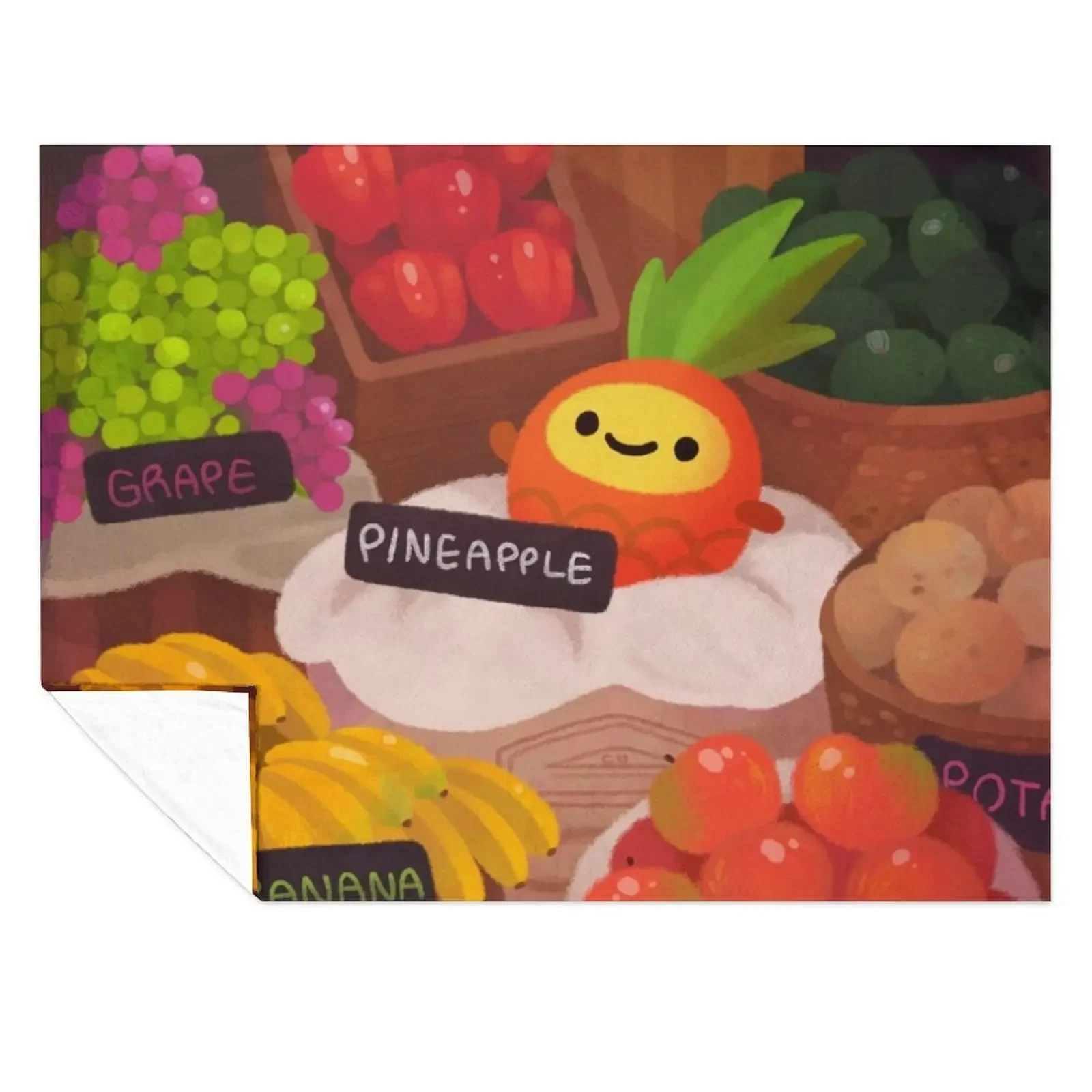 

Pineapple NANA in the market Throw Blanket Baby Cute Plaid Giant Sofa Picnic Blankets
