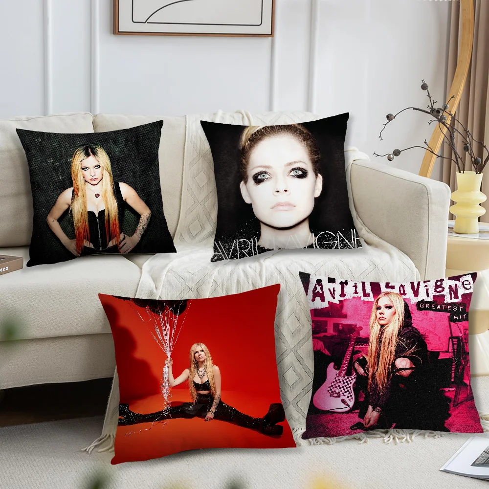 New Album Singer Lavigne cushion cover Pillow Case Sofa Bedroom A-AvrilS Living Room Bedside Table Backrest Printing Square