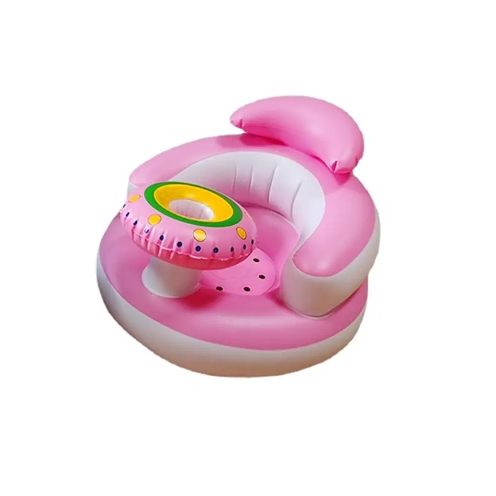 Cartoon Inflatable Baby Sofa Self-Inflatable Music Feature Toddler Practice Sitting Stool Waterproof Space-saving