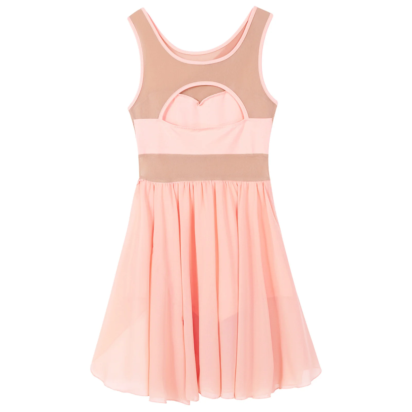 

Women's Lyrical Dance Dress Cut Out Elegant Sleeveless Ballet Dress Figure Skating Dress Modern Contemporary Dance Outfit