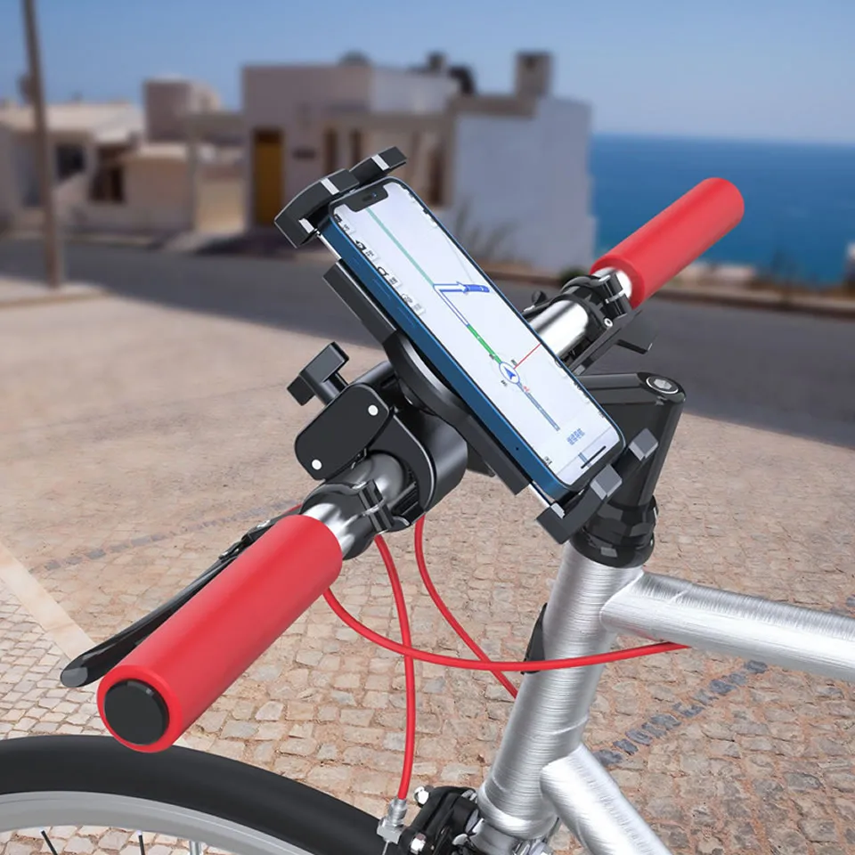 Handlebar Tablet Clamp Mount for 4.7 to 13 inch Motorcycle Bicycle Scooter Clip Phones Holder for iPad 12.9 S8 S7 Fe Plus Stand