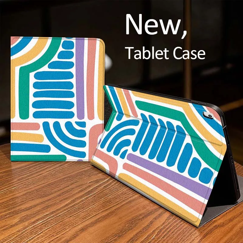 

Чехол для планшета с геометрическим цветным узором для iPad Pro 10 11 5 6 7 8 9 2 поколения 11 13 M4 M5 10,2 9,7 12,9 10,5 10,9 дюйма