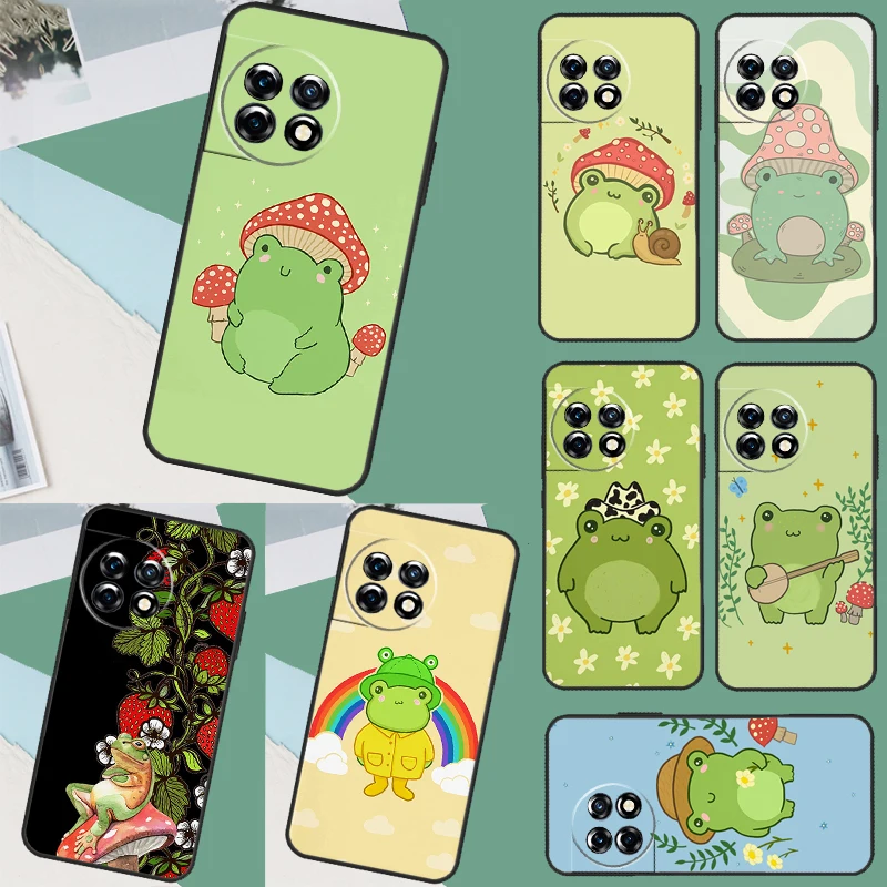 Cottagecore Frog Mushroom Aesthetic Case For OnePlus Nord N30 N20 N10 2T CE 2 Lite Nord 3 Cover OnePlus 11 9 10 Pro 8T 10R 10T