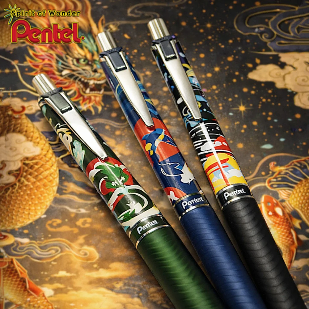 

3PCS/Set Japan Pentel New Gel Pens BLN75 Quick Drying Pen Office Stationery 0.5mm Black Ink Cute Pens Kawaii School Supplies
