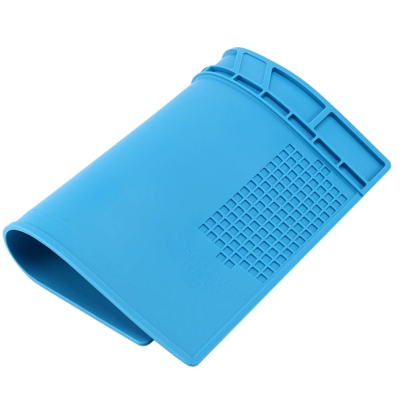 S-140 Magnetic Insulation Silicone Soldering Mat Magnetic Repair Mat, Heat Resistant Work Mat 932°F For Repair Electronics