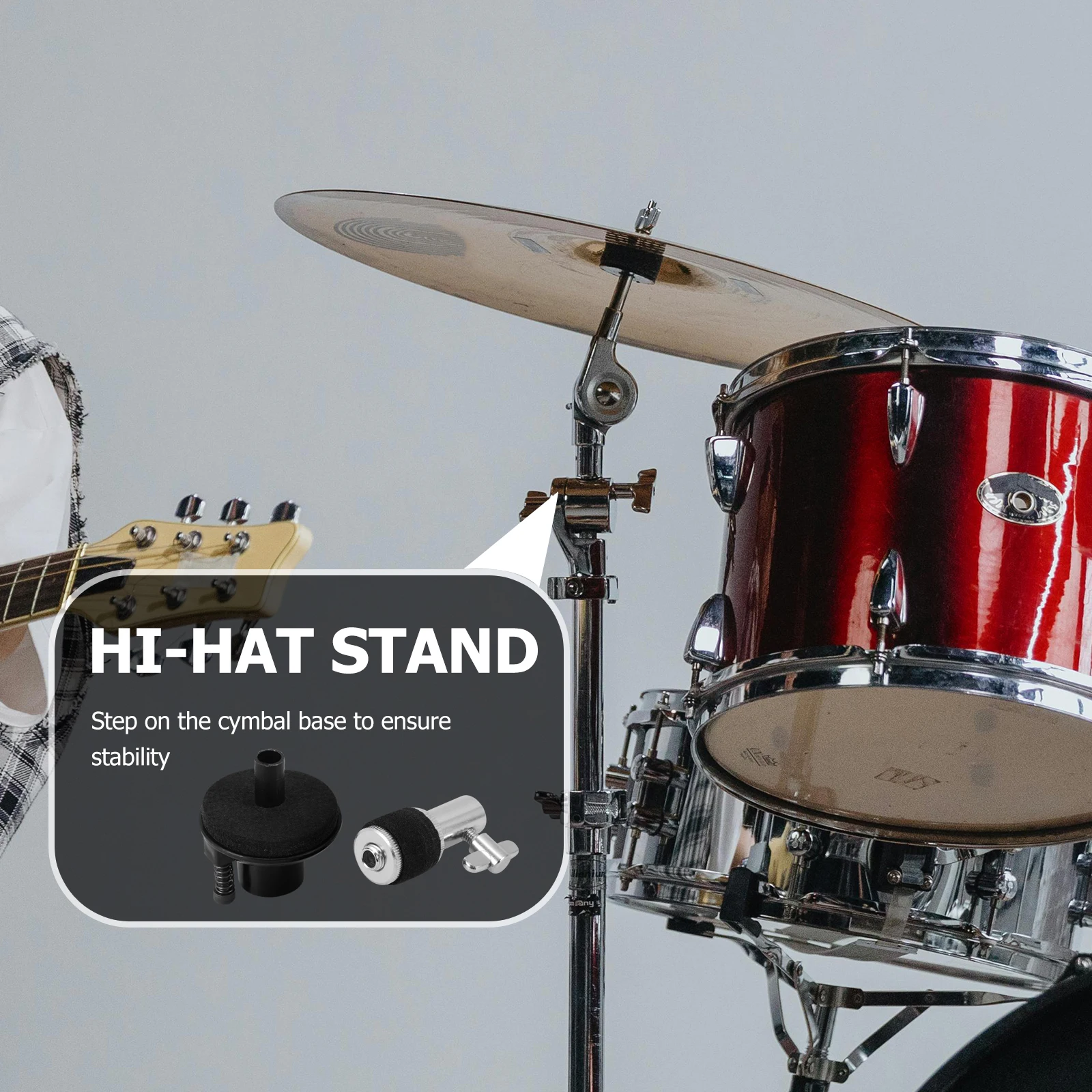

Clutch Pedal Cymbal Stand Accessories Drum Jazz Ordinary Parts Felt Washer Black
