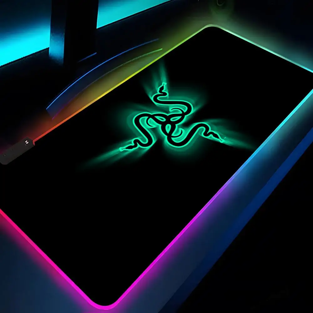 لوحة ماوس Razer XXL RGB لوحة ماوس ألعاب HD ملحقات ألعاب كبيرة بإضاءة LED وسجادة كمبيوتر مع إضاءة خلفية