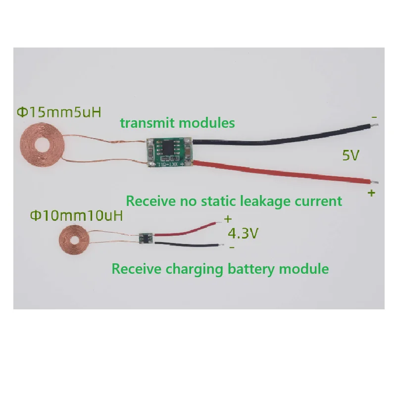 Micro coil small volume wireless power charging module with circuit diagram XKT511-25
