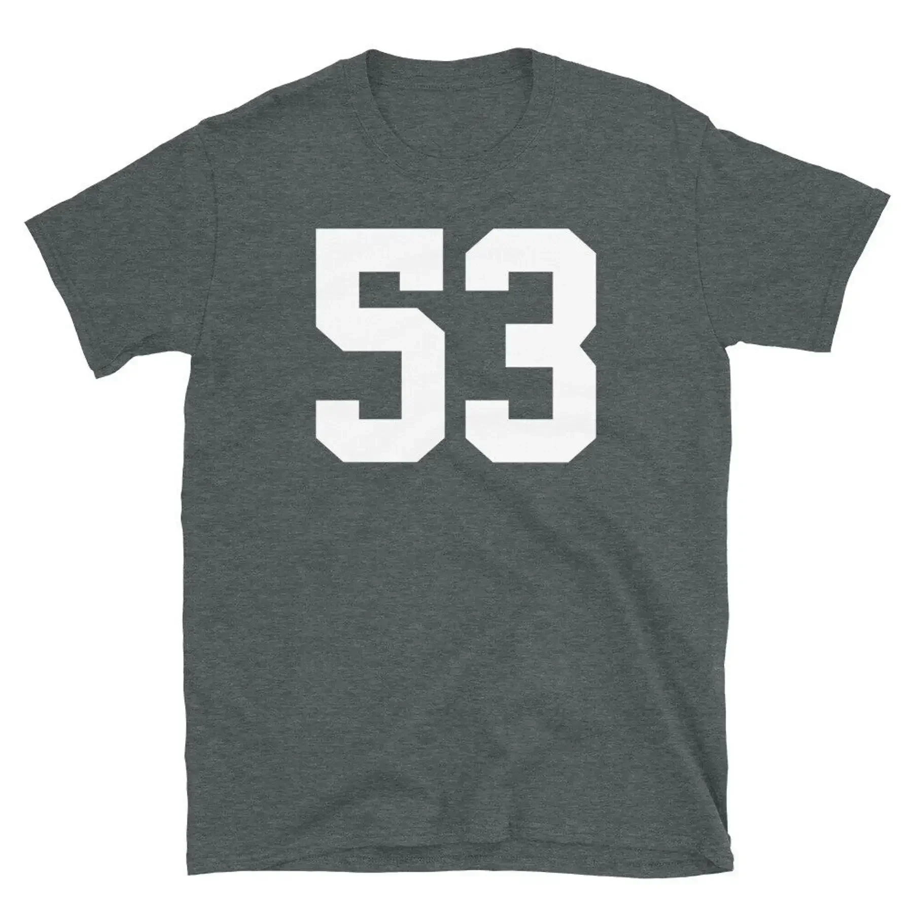 Team Uniform Jersey Number 53 Birthday Varsity Short Sleeve Unisex T Shirt
