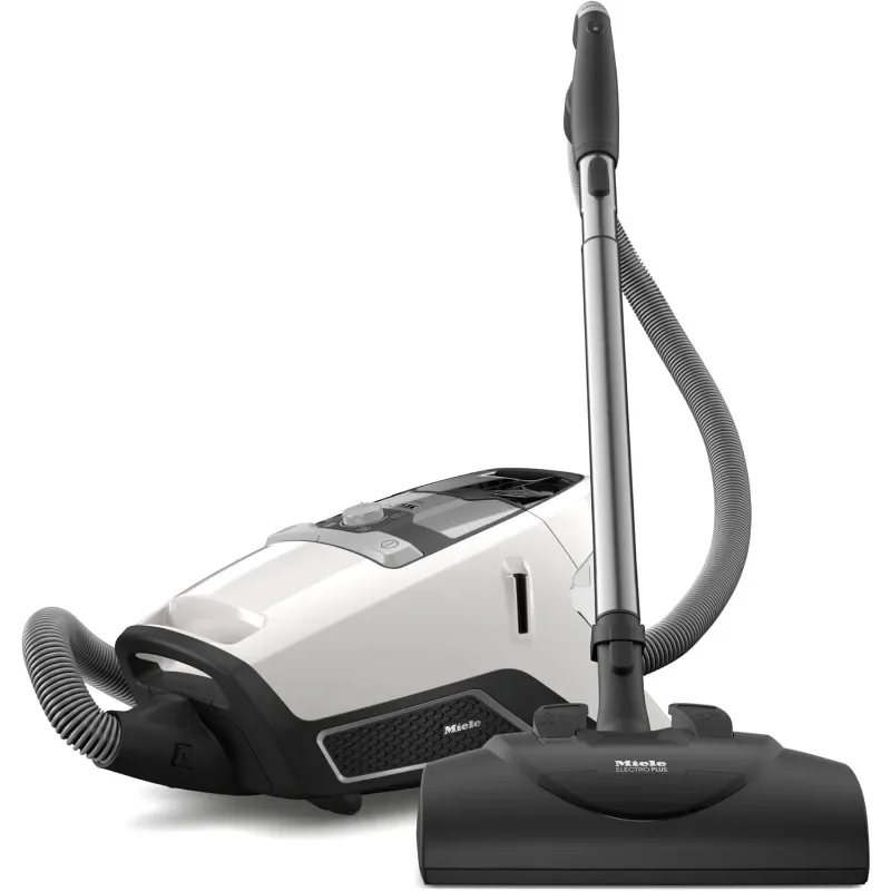 Miele Blizzard CX1 Cat & Dog Bagless Canister Vacuum, Lotus White - Pet Hair, Portable