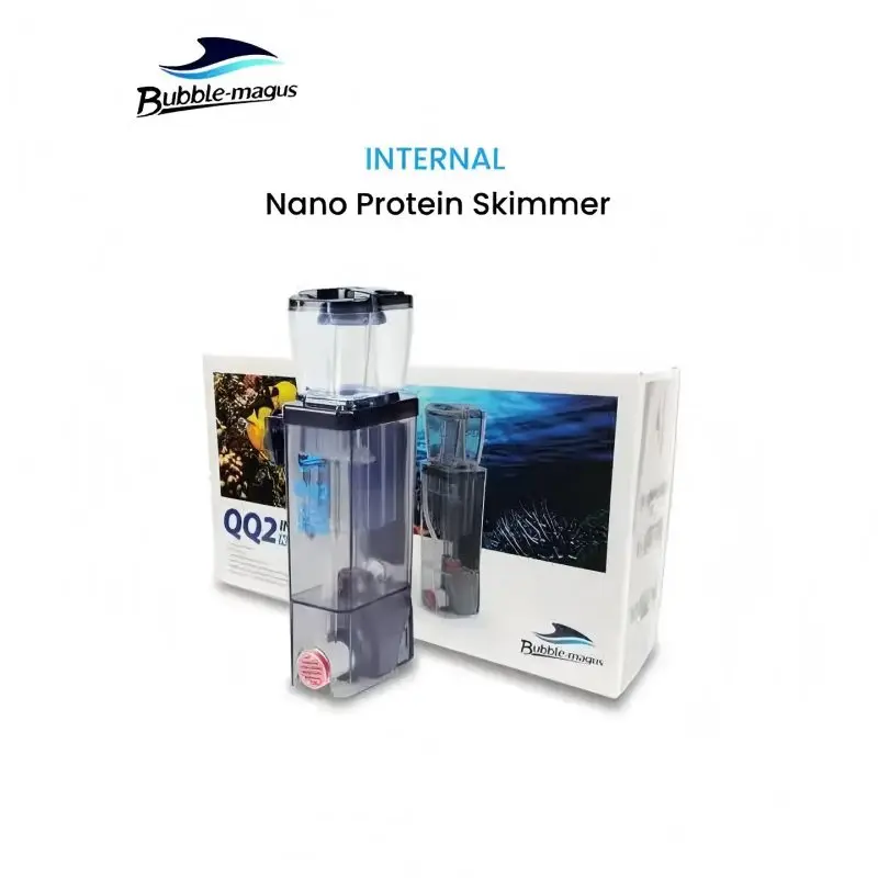 

Bubble Magus BM QQ2 Internal Hang On Nano Protein Skimmer for Small Saltwater Aquarium Fish Tank Up to 25 Gallons