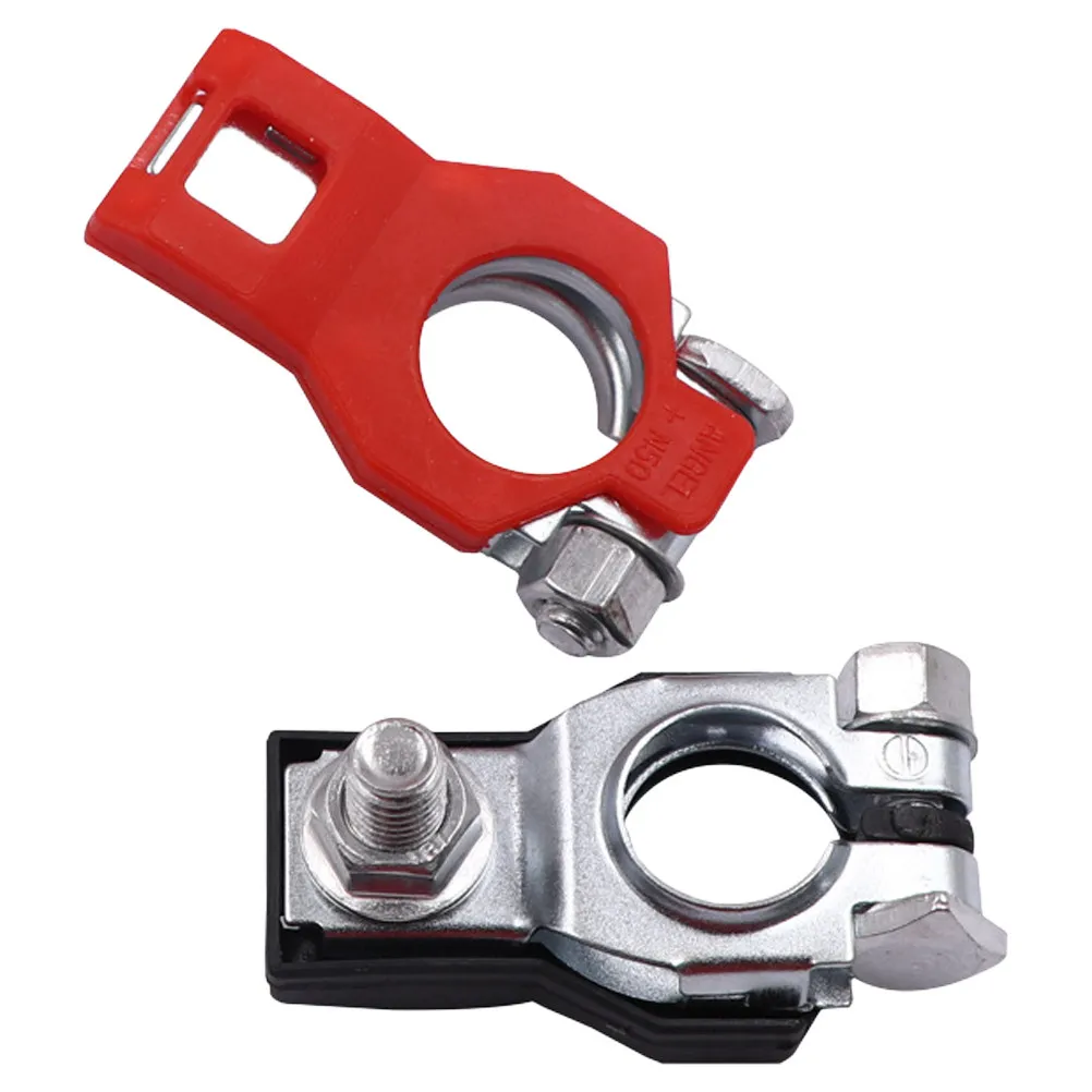 

1Pair Sturdy Battery Terminal Connectors Heavy Duty Iron Clamps for Car Battery Charger Clips Electrical Test Quick Connectors