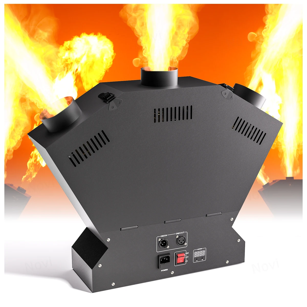 3 Heads 150W High Power Outdoor Dmx Fire Stage Fireworks Machine for Dj Lighting Shows Flame Thrower Party