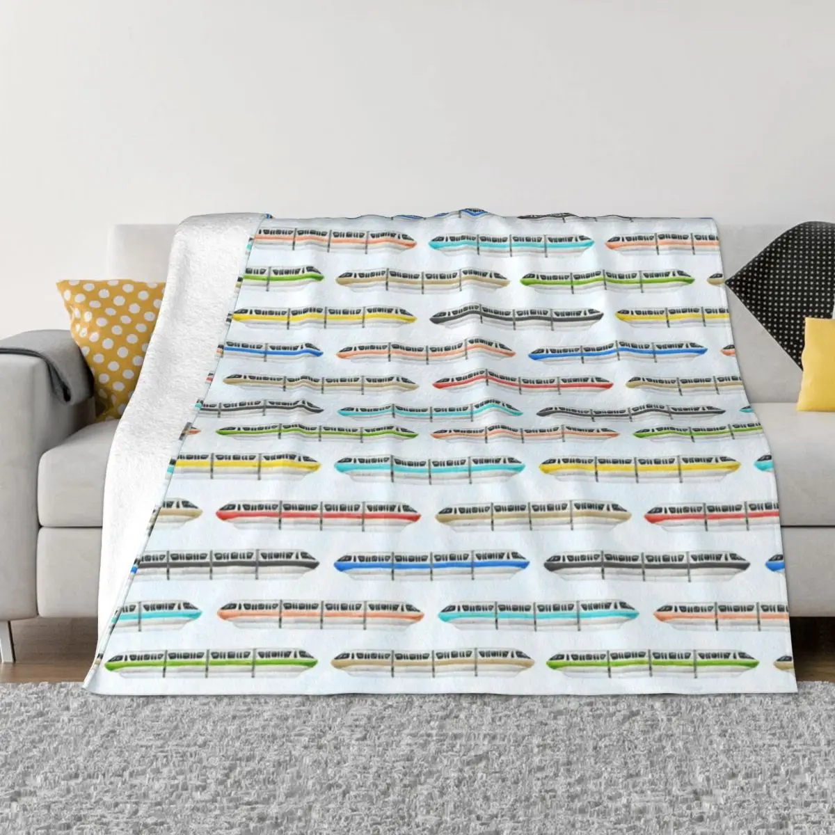 Monorail Rainbow Throw Blanket Summer Beddings Giant Sofa Kid'S Blankets