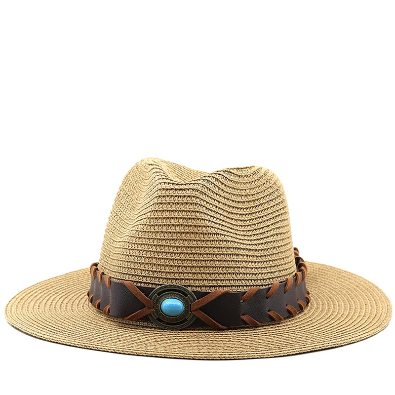 

Classic Panama Jazz Cap Summer Hats For Women Men Colorful Sun Hat Outdoor Straw Hat Sun Protection Beach Hat Unisex Straw Hat