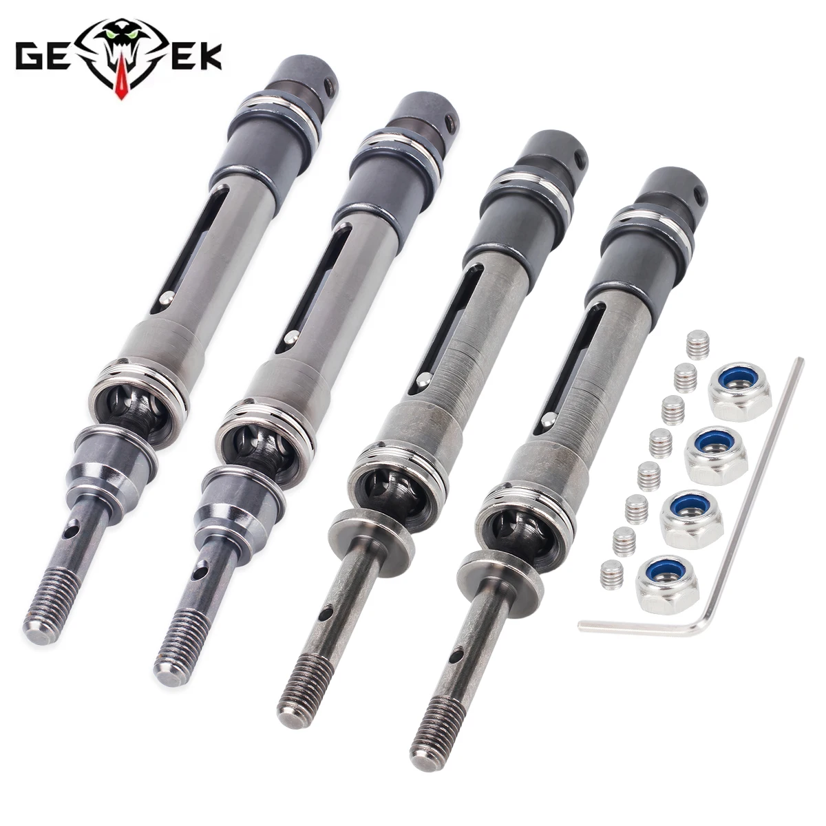 Steel CVD Front Rear Drive Shaft Set for 1/10 Traxxas Slash 4X4 Slash Rustler VXL Stampede 4X4 VXL Car Upgrade Parts