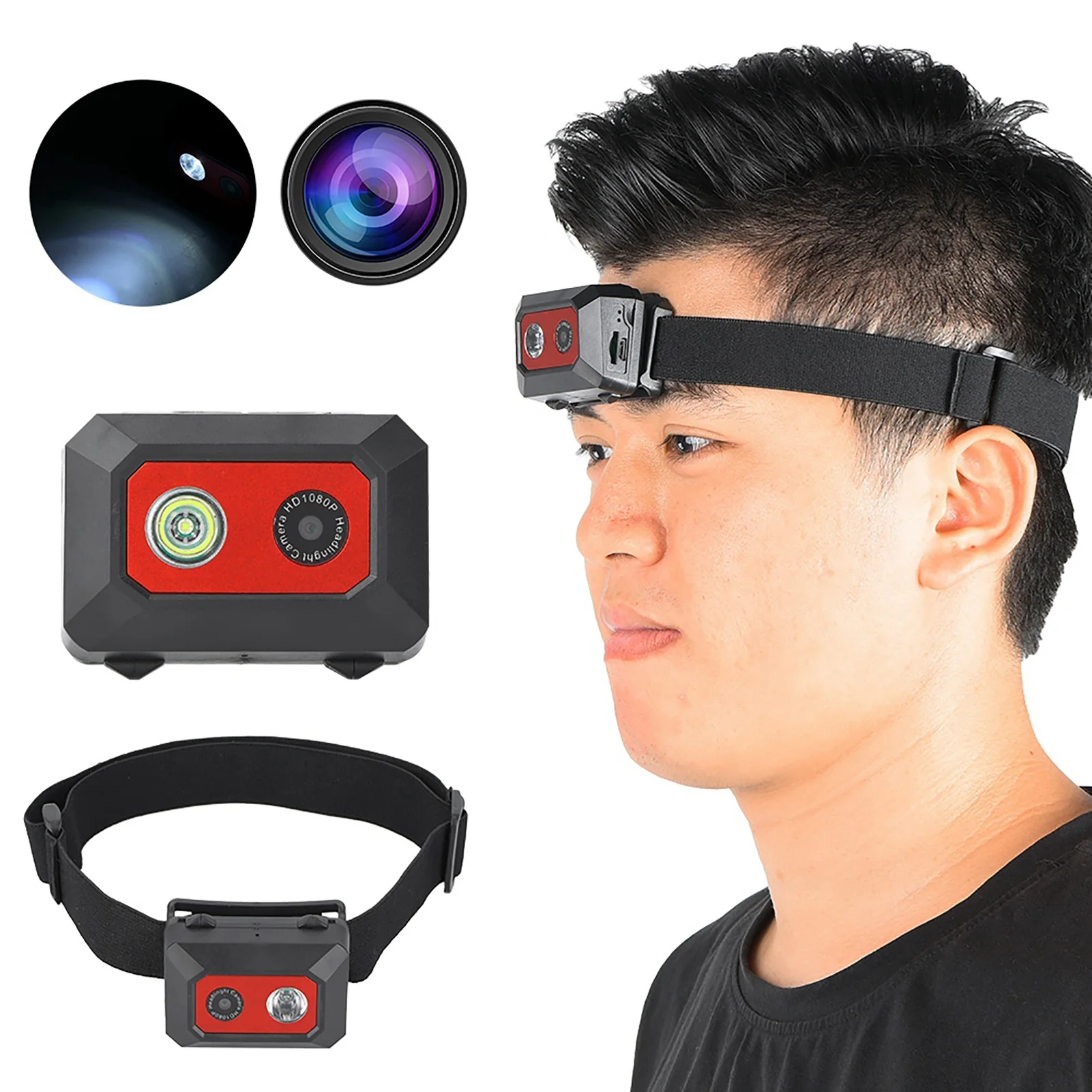 F18 Night Vision Head Mounted 1080P HD Camera for Outdoor Sports Traveling Camcorder