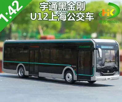 1:42 Yutong Bus Model U12 U 12 Black Diamond Model Shanghai